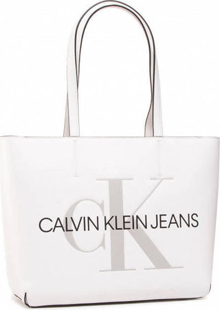 Borsa da Donna Calvin Klein Jeans Borsa a Spalla Con Scomparto Similpelle Bianca Fashion Moda/Valigie borse e accessori da viaggio/Accessori/Accessori tascabili/Appendi borsa tascabili e ganci Euforia - Bronte, Commerciovirtuoso.it