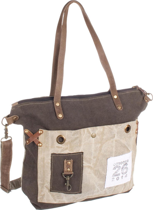 Borsa da mare campeggio e gite fuori casa in pelle e cotone Moda/Donna/Borse/Borse a spalla La Zappa - Altamura, Commerciovirtuoso.it