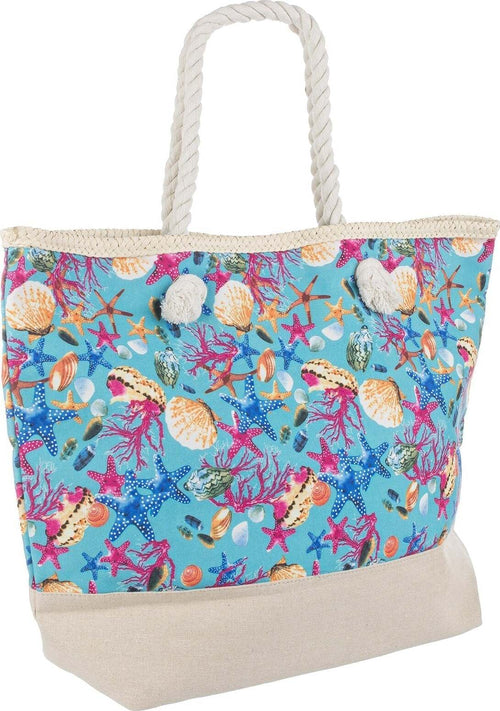 Borsa da mare Samos color blu in iuta e corde spesse in cotone Moda/Donna/Borse/Borse a spalla La Zappa - Altamura, Commerciovirtuoso.it