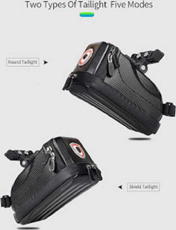 Borsa Da Sella Impermeabile Per Bici Con Luce Posteriore Ricaricabile Usb Zx-9428 Sport e tempo libero/Attività ricreative all'aperto/Ciclismo/Accessori/Zaini borse e borse laterali bicicletta/Borse Trade Shop italia - Napoli, Commerciovirtuoso.it