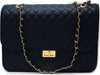 Borsa Donna a Spalla Trapuntata Grande Borsa Fashion in Ecopelle Con Tracolla Dorata E Pattina Frontale Chiusura a Lucchetto Interno in Tessuto 25x35x12 Cm Moda/Donna/Borse/Borse a spalla Leclaf - Napoli, Commerciovirtuoso.it