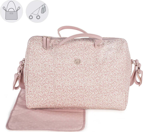 Borsa Fasciatoio Pasito A Pasito Flower Mellow in Ecopelle Rosa Prima infanzia/Cambio del pannolino/Borse fasciatoio/Borse shopper La Casa Del Bebè - Napoli, Commerciovirtuoso.it