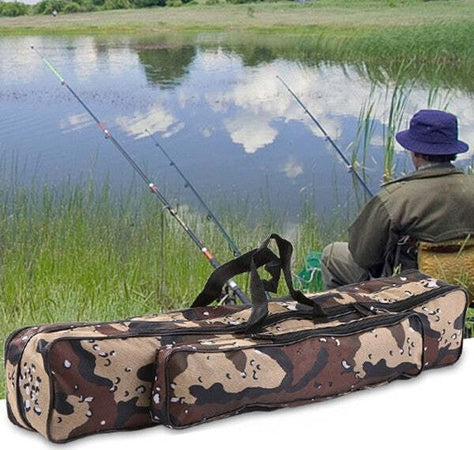 Borsa-Fodero-Custodia-Porta-Canne-Da-Pesca-100cm-Con-2-Scomparti-Zip-Pieghevole