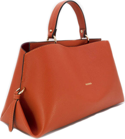 Borsa in Pelle Donna Modello Clarissa Moda/Donna/Borse/Borse a mano Manna Bag - Solofra, Commerciovirtuoso.it