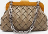 Borsa Intrecciata Weave Da Donna Borsetta Fashion Con Manico in Catena Moda/Donna/Borse/Borse a spalla Leclaf - Napoli, Commerciovirtuoso.it