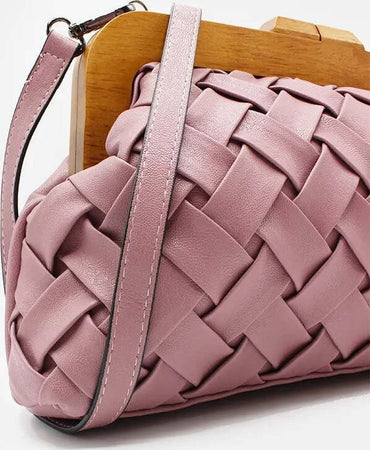 Borsa Intrecciata Weave Da Donna Borsetta Fashion Con Manico in Catena Moda/Donna/Borse/Borse a spalla Leclaf - Napoli, Commerciovirtuoso.it