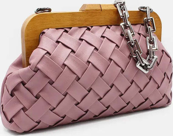 Borsa Intrecciata Weave Da Donna Borsetta Fashion Con Manico in Catena Moda/Donna/Borse/Borse a spalla Leclaf - Napoli, Commerciovirtuoso.it