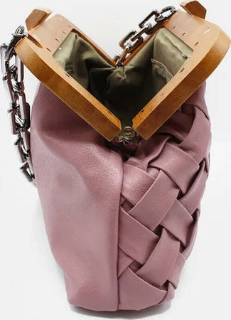 Borsa Intrecciata Weave Da Donna Borsetta Fashion Con Manico in Catena Moda/Donna/Borse/Borse a spalla Leclaf - Napoli, Commerciovirtuoso.it