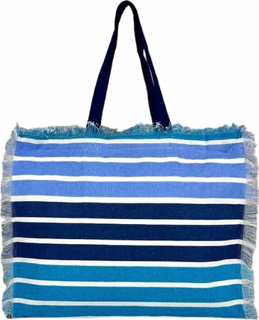 Borsa-Mare-Con-Chiusura-Lampo-48x38x16cm-Cotone-Canvas-100%-Borsa-da-Spiaggia-Spiaggia