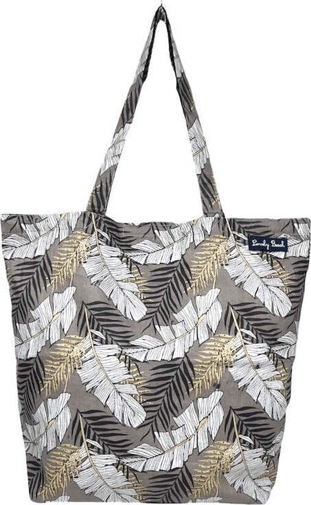 Borsa-Mare-in-Cotone-Piume-Dorate