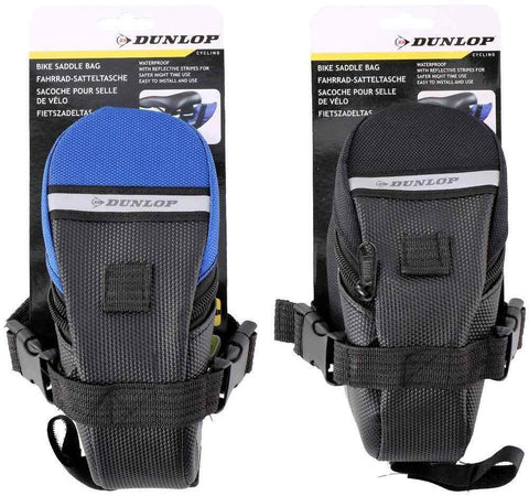 Borsa Per Bicicletta sottosella Sedile con Zip e Strisce Catarifrangenti Dunlop