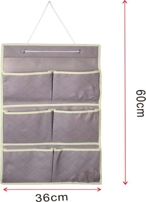 Borsa-Portaoggetti-da-Parete-Sacca-Portatutto-Da-Appendere-6-Tasche-36X60cm
