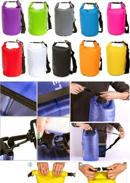 Borsa-Sacco-Waterproof-15l-Coprente-Colorato-Impermeabile-Per-Piscina-Mare-Barca