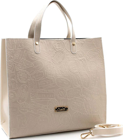 Borsa-Shopping-in-pelle-con-stampa-passport-da-Donna-ALV-by-Alviero-Martini---AL008B2309