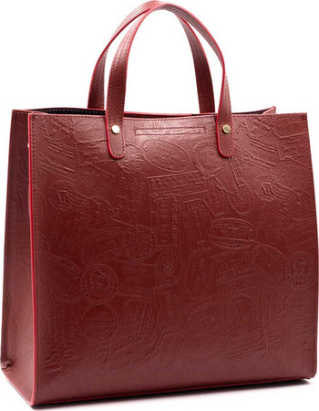 Borsa-Shopping-in-pelle-con-stampa-passport-da-Donna-ALV-by-Alviero-Martini---AL008B2309