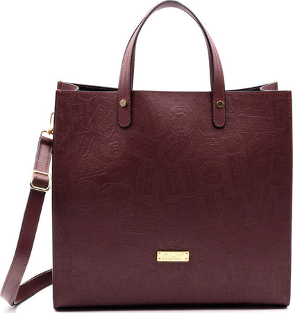 Borsa-Shopping-in-pelle-con-stampa-passport-da-Donna-ALV-by-Alviero-Martini---AL008B2309