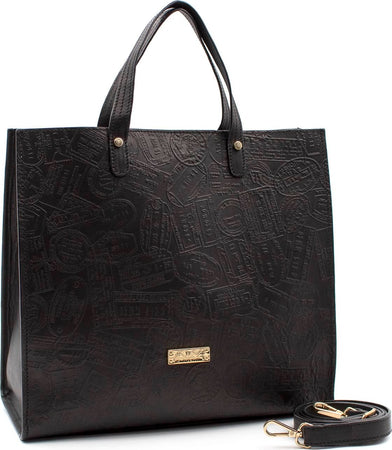 Borsa-Shopping-in-pelle-con-stampa-passport-da-Donna-ALV-by-Alviero-Martini---AL008B2309