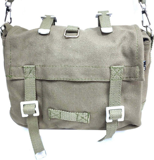 Borsa Tascapane Mini Verde Stone Wash Unisex Borsa a Tracolla Verde Militare Con Tasche Moda/Uomo/Borse/Borse a spalla Il Distintivo - Pesaro, Commerciovirtuoso.it