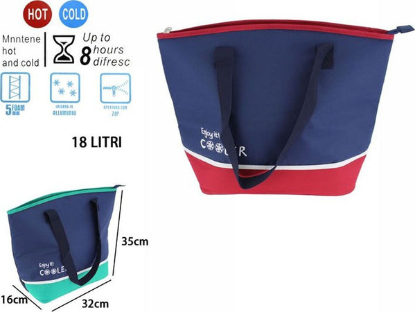Borsa Termica 18 Litri Frigo Borsetta Spiaggia Mare Escursione Pic Nic Blu 8 Ore Casa e cucina/Organizzazione interni/Contenitori e barattoli da cucina/Conservazione cibi/Contenitori per trasporto cibo/Borse frigo Trade Shop italia - Napoli, Commerciovirtuoso.it