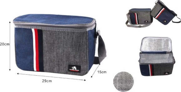 Borsa-Termica-Bicolor-29x15x20cm-12lt-Borsetta-Porta-Pranzo-Spiaggia-Mare-12819