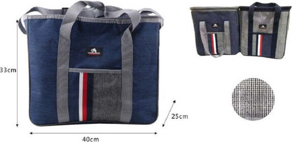 Borsa-Termica-Bicolor-40x25x33cm-19-Lt-Borsetta-Porta-Pranzo-Spiaggia-Mare-14205
