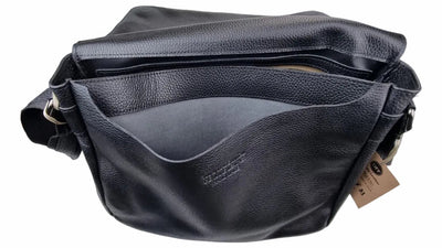 Borsa uomo OFFBAG - pelle nera - tracolla