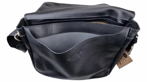 Borsa uomo OFFBAG - pelle nera - tracolla