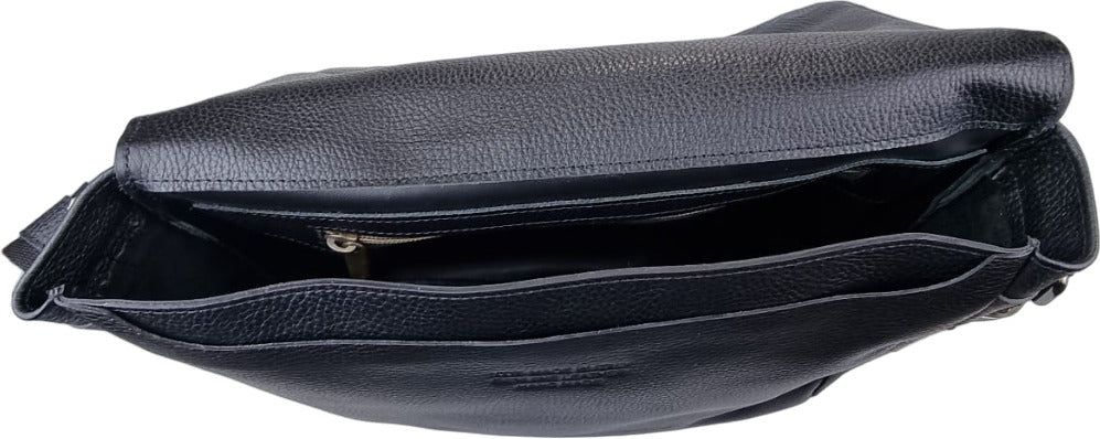 Borsa tracolla uomo OFFBAG - pelle nera