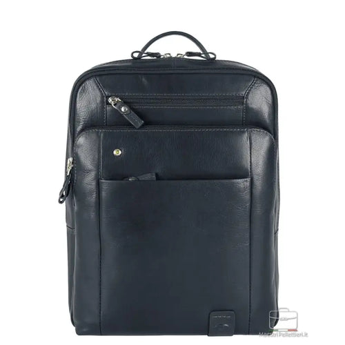 BORSA ZAINO PELLE 2MM FABIANA ACCIAIO - Blu / Taglia Unica - Zaino