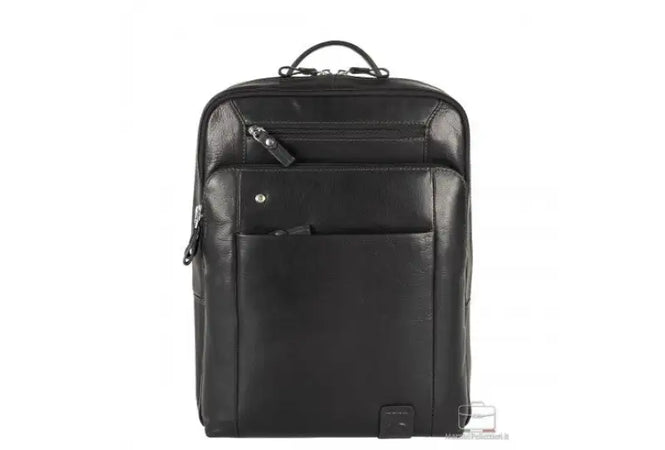 BORSA ZAINO PELLE 2MM FABIANA ACCIAIO - Nero / Taglia Unica - Zaino