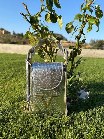 borsa versace da donna colore grigio