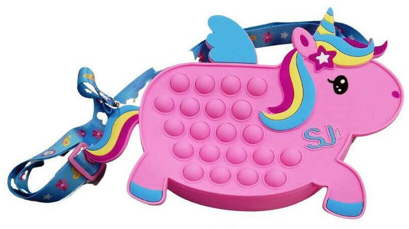 Borsetta Tracolla Popit Sj per Bambine Borsetta Rosa Da Schiacciare Con Tracolla Seven