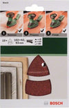 BOSCH---10-FOGLI-ABRASIVI-102x62,93MM-PER-PALMARI-GRANA-40/120/180-11-FORI