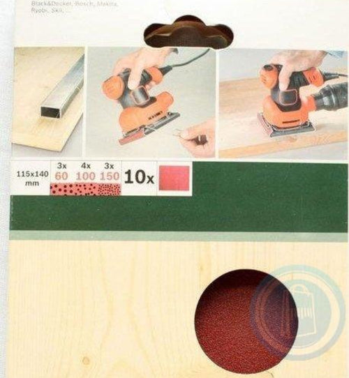 BOSCH---10-FOGLI-ABRASIVI-PER-LEVIGATRICI-ORBITALI---GRANA-150---115X140MM