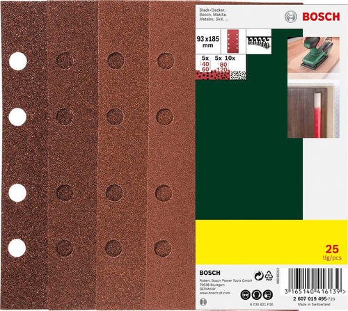 BOSCH---25-FOGLI-ABRASIVI-PER-LEVIGATRICE-8-FORI-93x185MM-GRANA-40-120