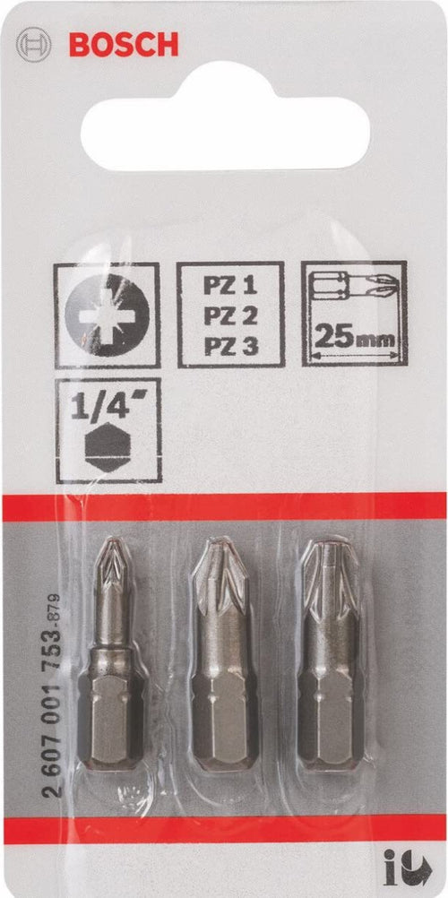 BOSCH---3-BIT-PZ-1/2/3-MM-25