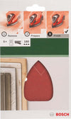BOSCH---5-FOGLI-ABRASIVI-PER-LEVIGATRICI-PALMARI-95x135-G180-4-FORI***
