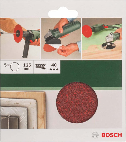 BOSCH---5-FOGLI-ABRASIVI-PER-SMERIGLIATRICE-E-TRAPANO-REDWOOD-125MM-GRANA-40