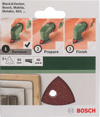BOSCH---5-FOGLI-PER-LEVIGATRICE-DELTA-93MM-GRANA-40-6-FORI-VELCRO