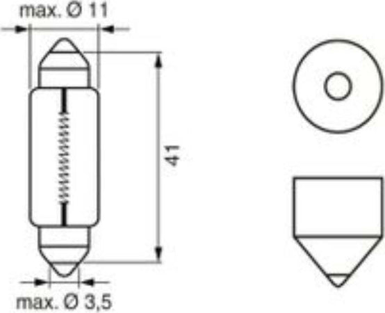 BOSCH---COPPIA-LAMPADINE-PURE-LIGHT-K10W---12V-10W-/-SV8,5-8-41mm