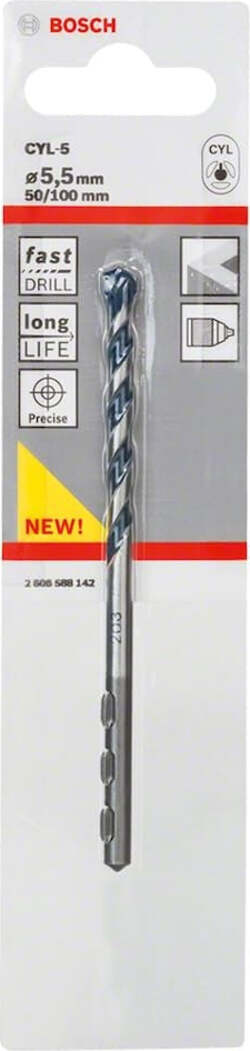 BOSCH---PUNTE-PER-CALCESTRUZZO-CYL-5-DIAMETRO-5,50MM
