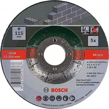 BOSCH---SET-5-PZ-MOLA-TAGLIO-PIETRA-115x2,5MM