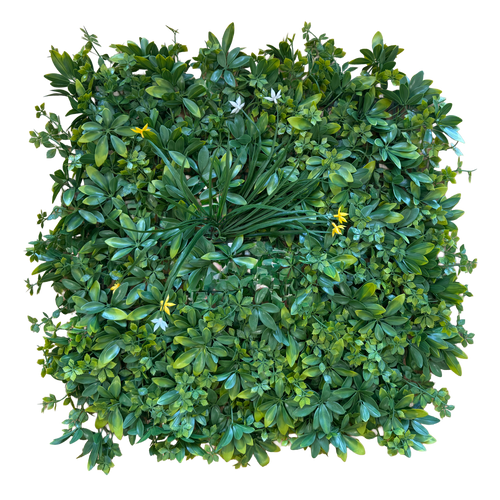 Pannelli Verde Verticale 50×50 cm Ultra-realistici e folti, per interno/esterno GIARDINO MISTO - Eternal Parquet - Eternal Parquet