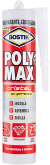 Bostik 3246020 Polimax Cartuccia GR.300, Colla Trasparente Tubo con applicatore Extra forte Trasparente Super Rapido