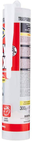 Bostik 3246020 Polimax Cartuccia GR.300, Colla Trasparente Tubo con applicatore Extra forte Trasparente Super Rapido