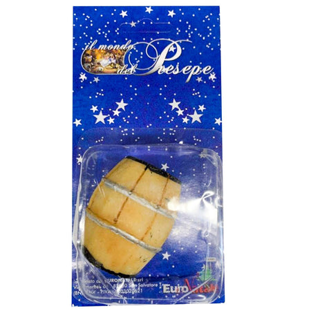 Botte in resina per Vino per bottega, personaggi presepe e  pastorelli H 4 cm