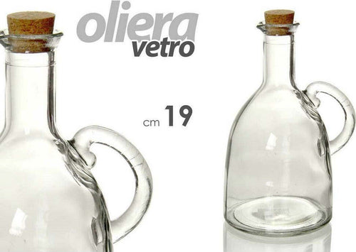 Bottiglia Ampolla Oliera Aceto Tappo Sughero Con Manico 580ml 19cm Vetro 775000 Casa e cucina/Stoviglie/Piatti ciotole e vassoi/Set olio e aceto Trade Shop italia - Napoli, Commerciovirtuoso.it