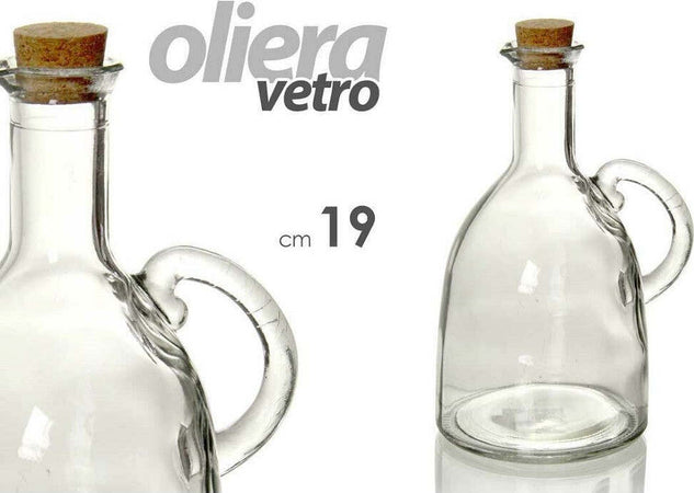 Bottiglia Ampolla Oliera Aceto Tappo Sughero Con Manico 580ml 19cm Vetro 775000 Casa e cucina/Stoviglie/Piatti ciotole e vassoi/Set olio e aceto Trade Shop italia - Napoli, Commerciovirtuoso.it