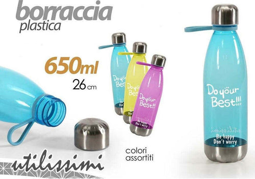 Bottiglia Borraccia Bimbi In Plastica 26 Cm 650 Ml Vari Colori Assortiti 807053 Sport e tempo libero/Attività ricreative all'aperto/Ciclismo/Accessori/Borracce Trade Shop italia - Napoli, Commerciovirtuoso.it
