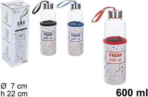 Bottiglia Borraccia Di Vetro 600 Ml Con Copribottiglia Colorato 22cm Vari Colori Casa, arredamento e bricolage > Cucina > Bottiglie e Brocche Trade Shop italia - Napoli, Commerciovirtuoso.it